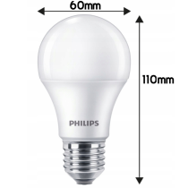 BERGE SADA 10 KS LED žiaroviek PHILIPS E27 4,9W 470 lm - tepla biela