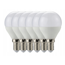 BERGE SADA 6x LED žiarovka E14 G45 10W 830lm - tepla biela