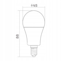 BERGE SADA 6x LED žiarovka G45 E14 8W 705lm - studená biela