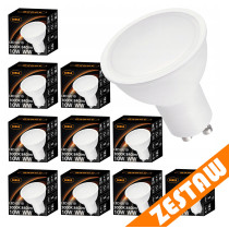 BERGE Sada 10x GU10 LED žiaroviek 10W - tepla biela