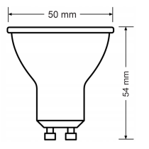 BERGE SADA 10x GU10 LED žiarovka PHILIPS 4,9W 550lm - studená biela