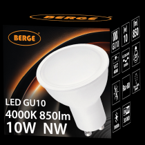 BERGE SADA 10x LED žiarovka GU10 10W Premium  - neutrálna biela