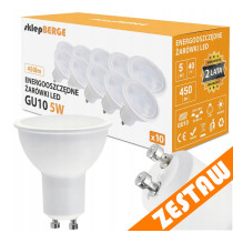 BERGE SADA 10x LED žiarovka GU10 5W 450lm - neutrálna biela