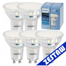 BERGE SADA 5x žiarovka GU10 4,9-50W 550lm 3000k CorePro