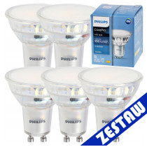 SADA 5x žiarovka Philips GU10 4,9W 550lm 112lm/W 6500K EyeComfort CorePro