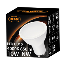 BERGE Sada 6 LED žiaroviek GU10 10W 850lm - neutrálná biela