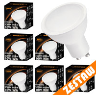 BERGE Sada 6x GU10 10W LED žiaroviek - teplá biela