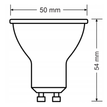 BERGE SADA 6 LED žiaroviek PHILIPS GU10 4,9W 550lm - studena biela