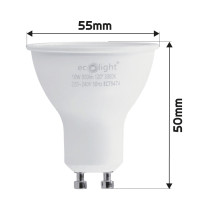 BERGE Sada 6x GU10 10W LED žiaroviek - teplá biela