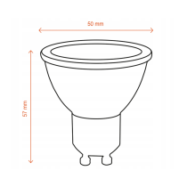 BERGE Sada 6x GU10 LED žiaroviek 7W 600lm - neutrálna biela