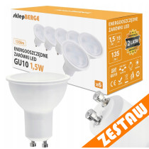 BERGE SADA 6x LED žiarovka GU10 1,5W 135lm - neutrálna biela