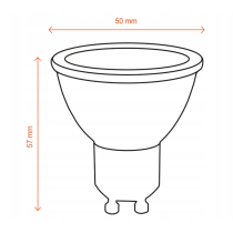 BERGE SADA 6x LED žiarovka GU10 1,5W 135lm - neutrálna biela