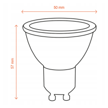 BERGE SADA 6x LED žiarovka GU10 5W 450lm  - neutrálna biela
