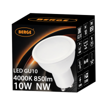 BERGE LED žiarovka Gu10 10W 800lm Neutrálna farba 4000K