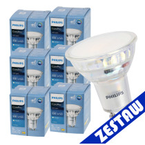 BERGE SADA 6x LED žiarovka PHILIPS GU10 4,9W 550lm teplá farba 3000K