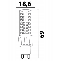 BERGE SADA 6 x G9 LED žiarovka 7W 950lm 6000K - studená biela
