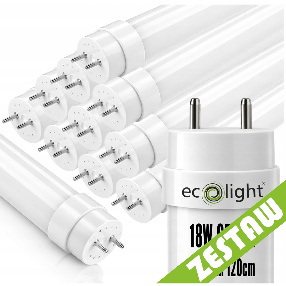 BERGE 10x LED trubice 120cm 18W 2430lm 6500K T8 G13