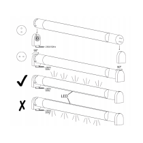 BERGE 10x LED trubice 120cm 18W 2430lm 6500K T8 G13