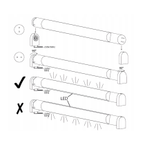 BERGE 4x LED trubicové svetlo 120 cm 18 W 2430 lm 4000K G13 T8