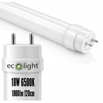 BERGE 4x LED trubicové svetlo 120cm 18W 6500K 1800lm T8 G13 - studená biela