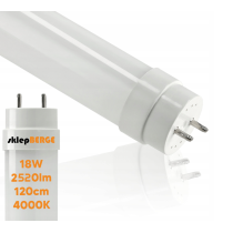 ECOLIGHT SADA 10x LED trubíc 120CM T8 18W 2520lm 140LM/W 4000K SILNÉ svetlo
