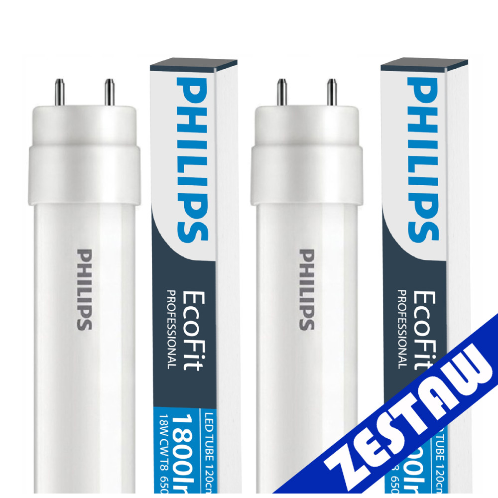 SADA 2x LED trubica Philips 120 cm 17,5W 1800 lm 6500 K 30 000 h EcoFit