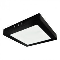 BERGE LED prisadený stropný panel – štvorec, 18 W, 1980 lm, čierny