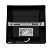 BERGE LED prisadený stropný panel – štvorec, 12 W, 1200 lm, čierny