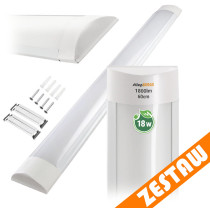 BERGE Sada 2 LED žiaroviek 60 cm prisadené panelové svietidlo 18 W 1800 lm denné svetlo farba