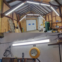 BERGE Sada 2 LED žiaroviek 120 cm prisadené panelové svietidlo 36 W 3600 lm denné svetlo farba