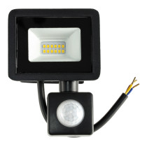 BERGE LED reflektor 10W 900lm so senzorom pohybu, súmrakový reflektor IP65