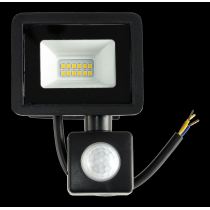 BERGE LED reflektor 10W 900lm so senzorom pohybu, súmrakový reflektor IP65