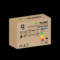 BERGE LED reflektor 10W 900lm so senzorom pohybu, súmrakový reflektor IP65