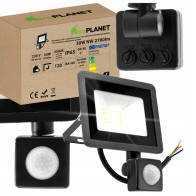 BERGE LED reflektor 30W 2700lm so senzorom pohybu, súmrakový reflektor IP65