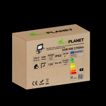 BERGE LED reflektor 30W 2700lm so senzorom pohybu, súmrakový reflektor IP65