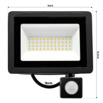 BERGE LED reflektor 50W 4500lm s pohybovým senzorem - IP65