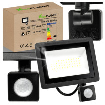 BERGE LED reflektor 50W 4500lm s pohybovým senzorem - IP65