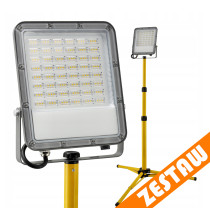 BERGE Sada halogénových LED reflektorov 100W - 9000lm, šošovka + statív