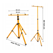 BERGE Sada halogénových LED reflektorov 100W - 9000lm, šošovka + statív
