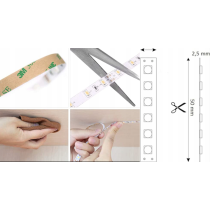 BERGE LED pásik 2835 300 IP20 5m - studena biela