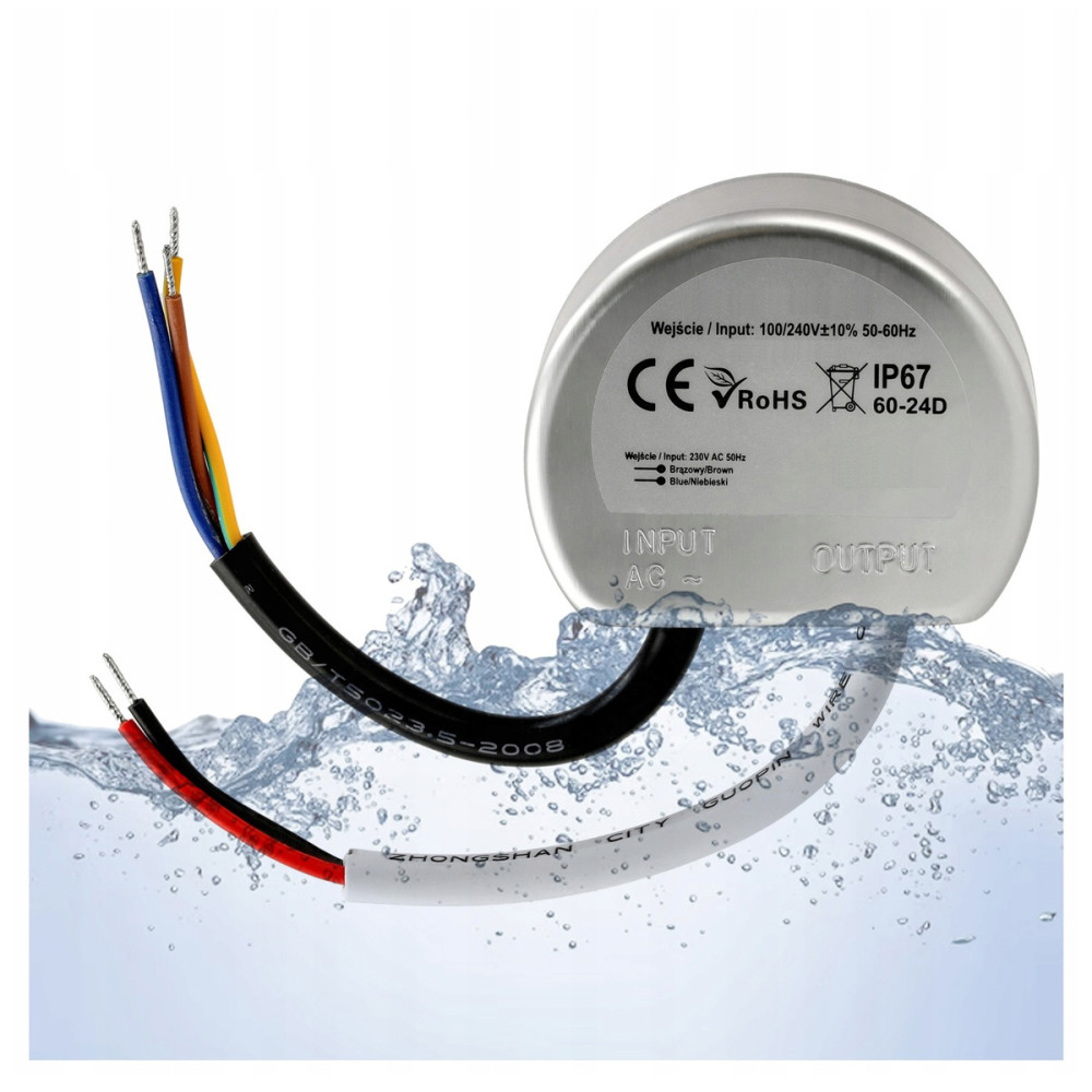 BERGE Napájací zdroj pre LED diódy 12V do skrinky 60W 5A IP67