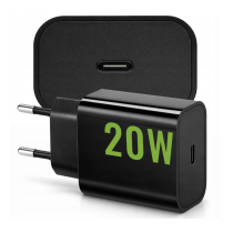 BERGE Rýchla sieťová nabíjačka 20 W + USB-C kábel 100 cm (1 m), napájací adaptér