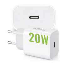 BERGE Súprava: rýchla sieťová nabíjačka 20 W + USB-C kábel 100 cm (1 m), napájací adaptér