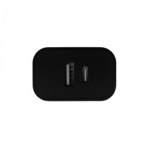 BERGE Dvojitá rýchla nabíjačka do steny 20W napájací zdroj USB-C USB-A Cube čierna