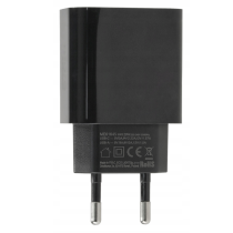 BERGE Dvojitá rýchla nabíjačka do steny 20W napájací zdroj USB-C USB-A Cube čierna