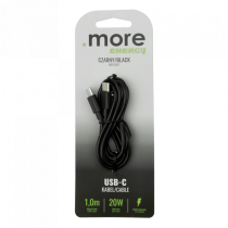 BERGE Nabíjací kábel USB-C pre telefón 20W 1m 100cm Rýchlonabíjací čierny