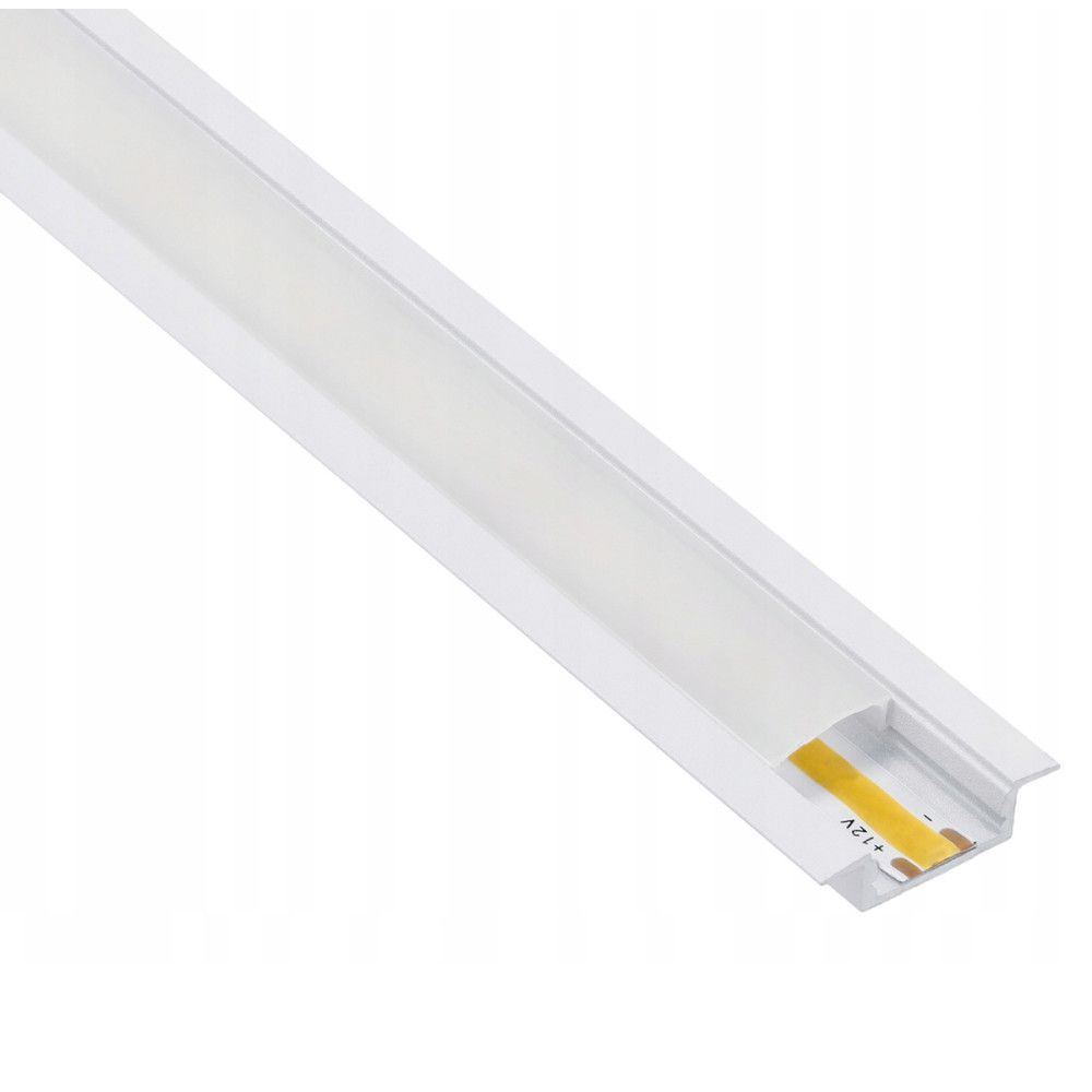 BERGE LED profil zapustený 1m hliníkový biely pre LED pásiky