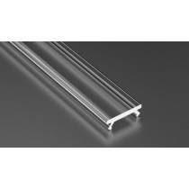 BERGE Priehľadné tienidlo na lampu pre 2m profily, typ X, úzke, kryt Lumines