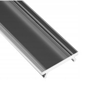 BERGE Tienidlo pre LED profil typu X, priehľadné, 2m, priehľadný kryt Lumines