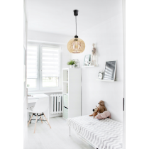 BERGE Drevená stropná závesná lampa 1xE27 KULA Luca Vysokokvalitná